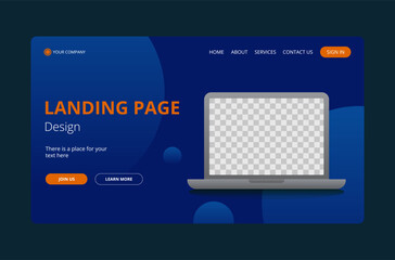 abstract landing page design.