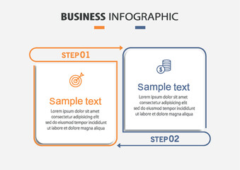 Wall Mural - vector infographic template with icons and 2 options or steps