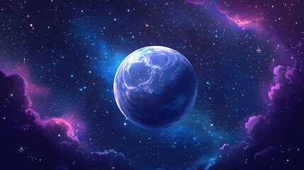 Wall Mural - night sky full moon and stars galaxy background astronomy beauty and wonder of the universe. moonsha