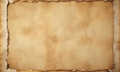 Wall Mural - Classic old paper background with torn edges and yellowed corners,  corners,  parchment,  torn