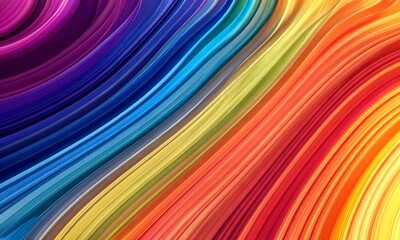 Wall Mural - Vibrant Rainbow Swirls: An Abstract Masterpiece