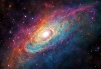 Wall Mural - nebula space incredibly multicolo galaxy rainbow starry night outer beautiful sky colors