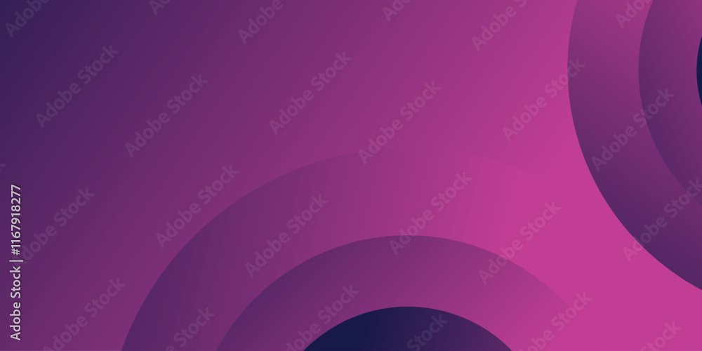 Purple abstract background with smooth flowing waves and circular ...