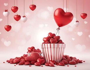 Wall Mural - Valentines Day Hearts