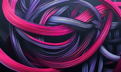 Wall Mural - Abstract Swirling Tapestry of Magenta and Violet Hues