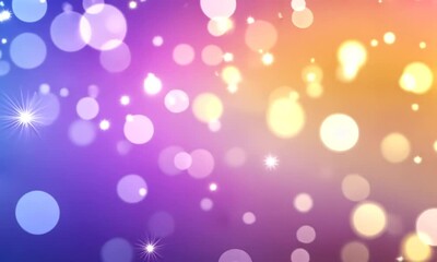 Wall Mural - Magical Bokeh Lights: A Dreamy Purple and Gold Abstract Background