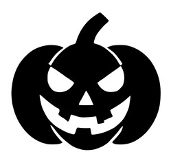 Wall Mural - scary pumpkin icon, simple style