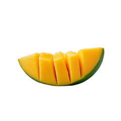 Wall Mural - Fresh mango on a white background. side view