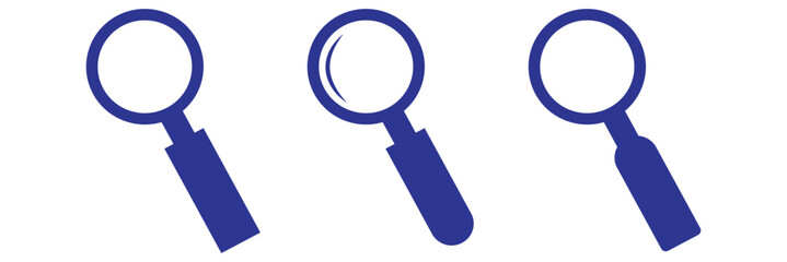 Wall Mural - Magnifying glass icon set, magnifier or loupe icon. vector illustration eps 10