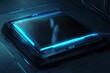 © arri - Futuristic Carbon Fiber Platform With Neon Blue Accents