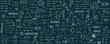 © cofficevit - Science line hand drawn symbols. Geometric icons and formulas of important science technology theories. Vector illustration for background.