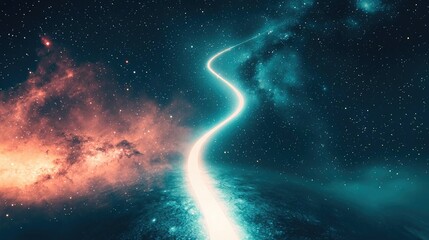 Wall Mural - Galaxy abstract background idea. A breathtaking cosmic pathway illuminated in the vastness of space and stars.
