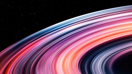 Wall Mural - Galaxy abstract background idea. Vibrant abstract pattern featuring colorful light trails on a dark background.