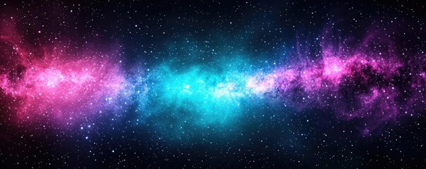 Wall Mural - Galaxy abstract background idea. Vibrant cosmic scene displaying vivid colors and stars in a stunning galaxy.