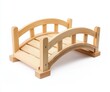 © anak - Small wooden arched bridge isolated on white background. (3)
