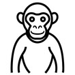 © Songram - Monkey line art vector on white background