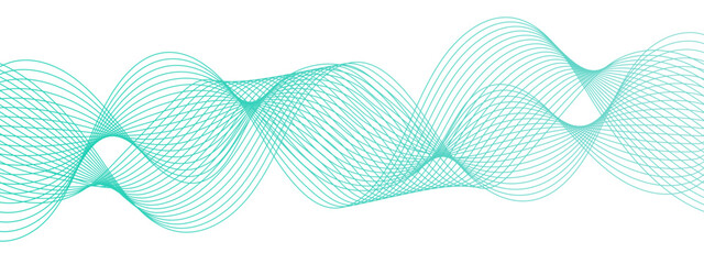Poster - Abstract Blue Gradient Wavy Lines with Dynamic Flowing Design. Modern Minimalist Background for Creative Projects and Digital Art. Modern stream wave background and wave curve lines