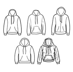 Hoodie Silhouette Illustration.