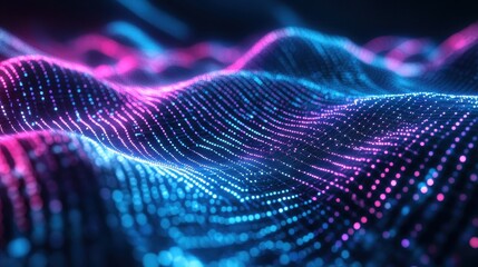 Wall Mural - dark background with glowing neon lines, futuristic and high-tech look