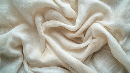 Wall Mural - textured fabric or linen background with soft beige and off-white tones
