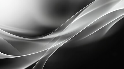 Wall Mural - abstract soft white smoke on a black background with soft curves