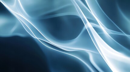 Wall Mural - abstract soft white smoke on a black background with soft curves