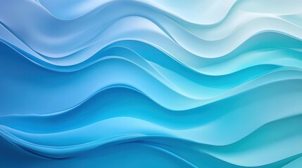 Wall Mural - gradient ocean colors of blue and turquoise with a soft calming feel