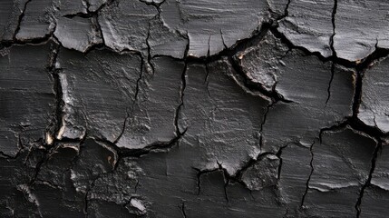 Close-up of cracked paint on an old wooden surface, revealing layers of texture