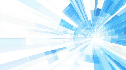 Aufkleber - Abstract blue and white design with radial lines suggesting movement and speed.