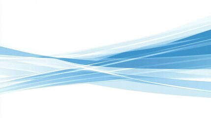 Aufkleber - Abstract blue wave design with soft gradients for backgrounds or digital graphics.