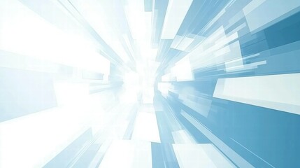 Poster - Abstract blue and white background with dynamic lines suggesting movement and depth.