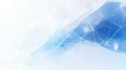 Poster - Abstract blue background with interconnected lines and nodes, suggesting technology and networks.