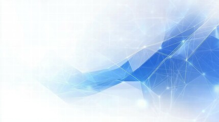 Aufkleber - Abstract blue wave with geometric lines and connections, symbolizing technology and innovation.