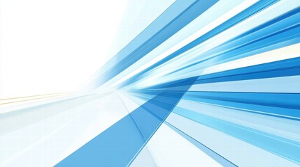 Aufkleber - Abstract blue lines radiating towards a bright background, conveying motion and technology.