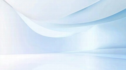 Wall Mural - abstract light blue background with smooth curves for design and presentation purposes.