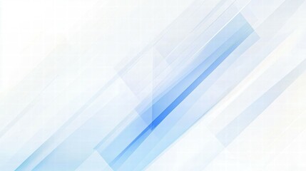 Wall Mural - abstract blue and white geometric background with layered shapes and gradients.