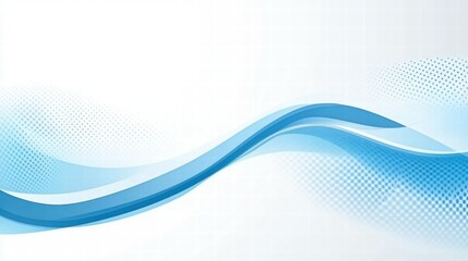 Aufkleber - Abstract blue wave design with gradients and dots, suitable for backgrounds or graphics.