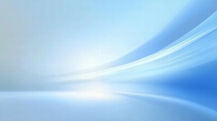 Aufkleber - Soft blue gradient background with smooth curves, ideal for digital designs and presentations.