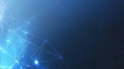 Leinwandbilder - Abstract digital background with glowing lines and nodes representing connectivity and technology.