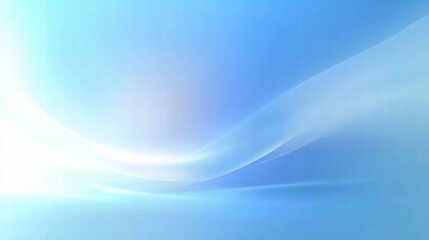 Aufkleber - A serene blue abstract background with soft curves and light gradients.
