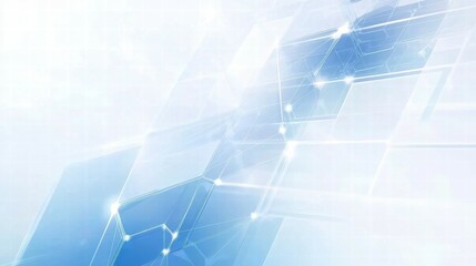 Leinwandbilder - Abstract digital background with geometric shapes and light effects.