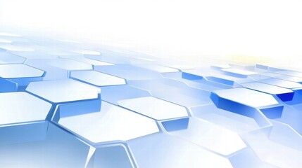 Aufkleber - Abstract hexagonal pattern in blue tones, suggesting technology and innovation.