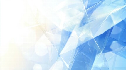 Aufkleber - Abstract blue and white crystal-like background with light reflections.