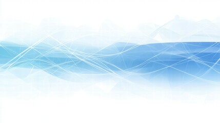 Aufkleber - Abstract blue wave design with soft gradients and lines for backgrounds or graphics.