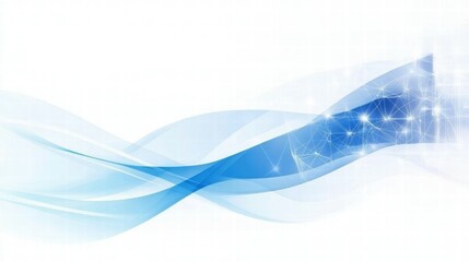 Aufkleber - Abstract blue wave design with light effects for digital backgrounds.