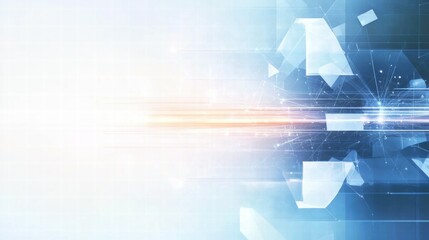 Aufkleber - Abstract digital background with light effects and geometric shapes.