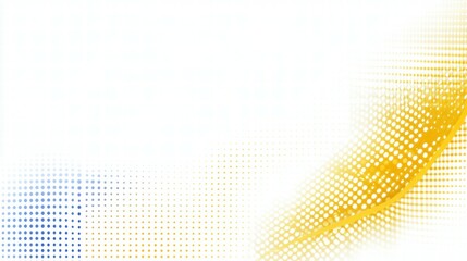 Aufkleber - Abstract graphic design with yellow and blue dotted patterns for creative backgrounds.