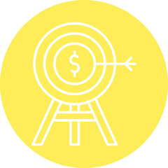 Wall Mural - Financial Target icon single vector illustration