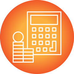 Wall Mural - Accounting icon single vector illustration