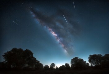 Wall Mural - galaxy background dark panorama universe blue noise night star g sky way milky
